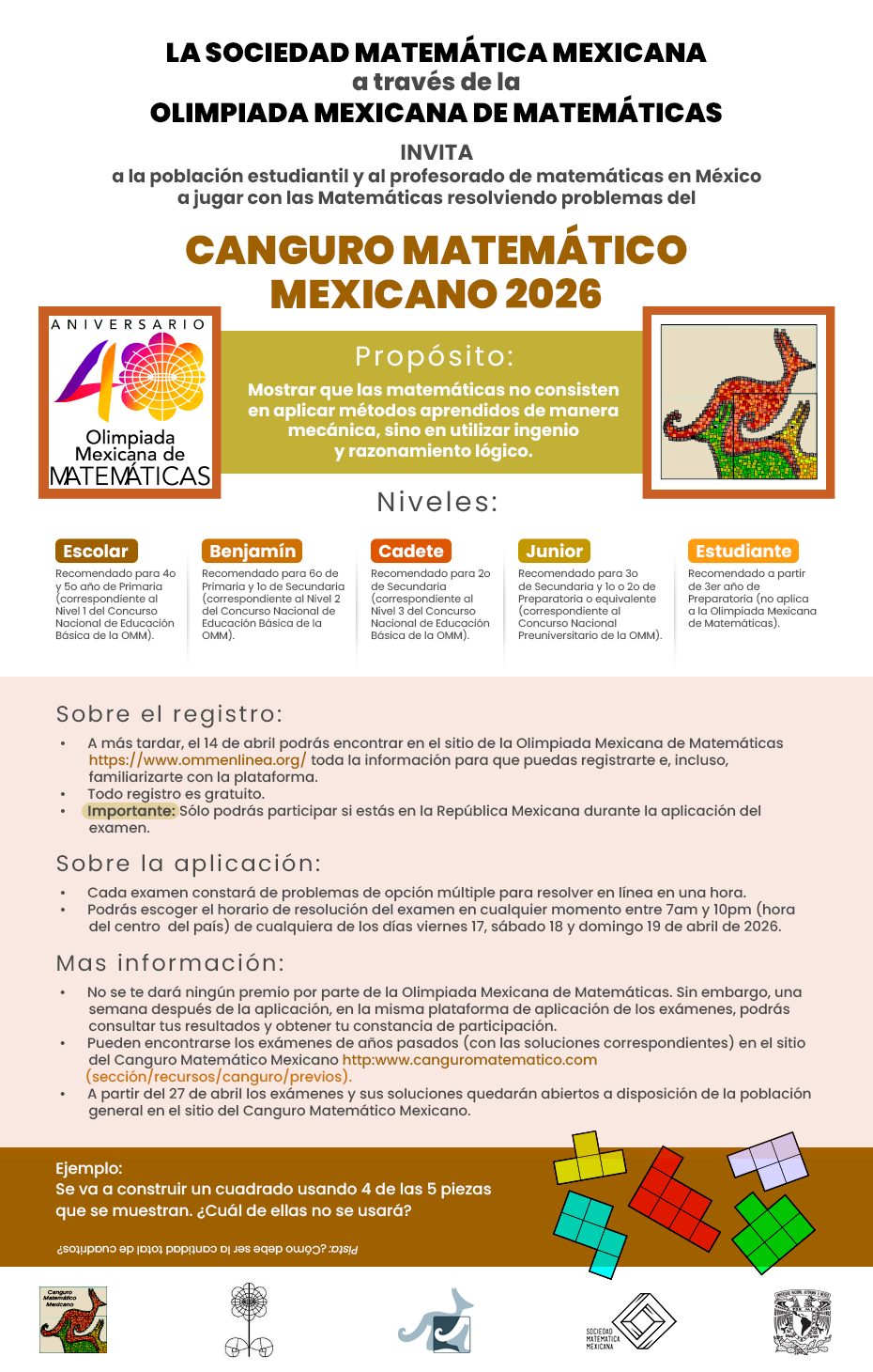 Canguro Matemático Mexicano 2026
